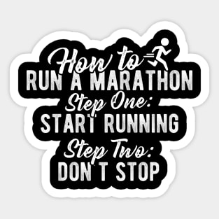 How To Run A Marathon Sticker